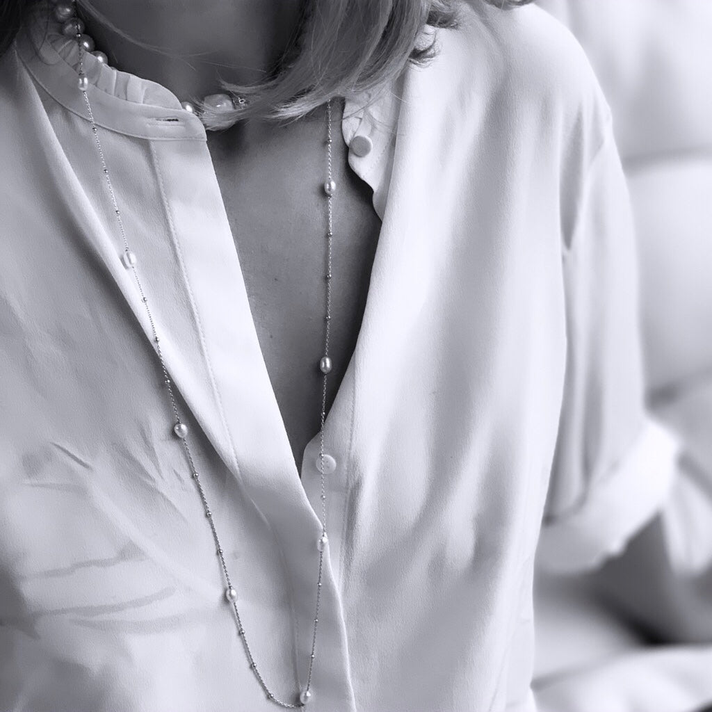 The Pearl Connection necklace, Silver