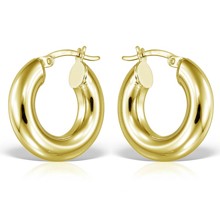 Cercei Mini Cake Hoops, Argint Aurit