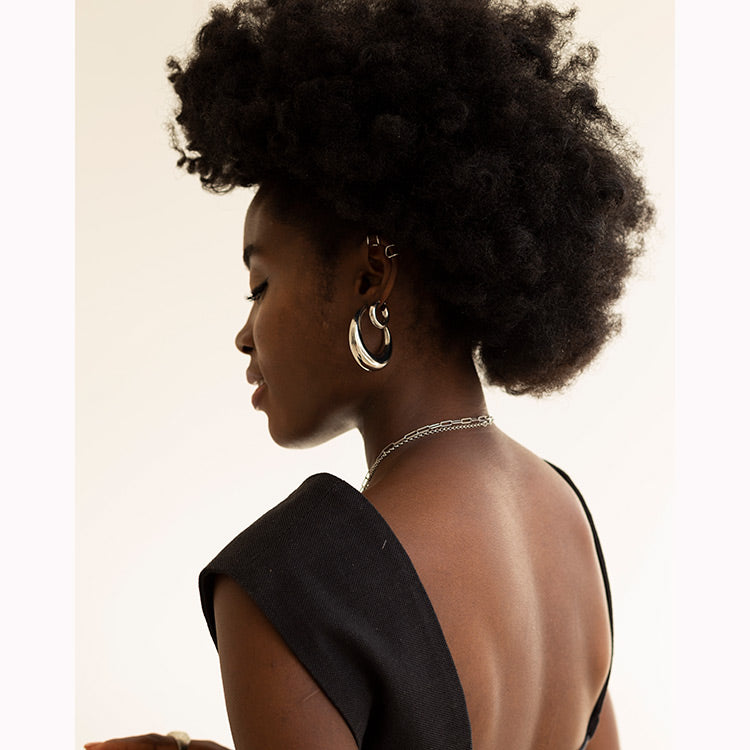 Cercei Mini Cake Hoops, Argint