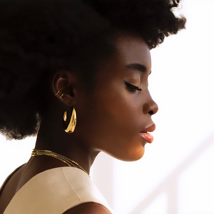Delilah Earrings in Gilded Silver