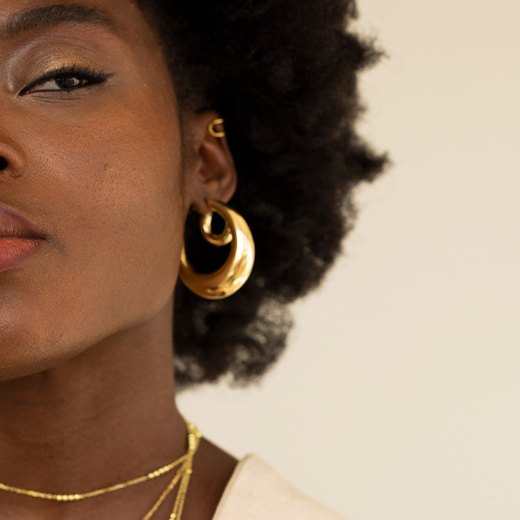 Delilah Earrings in Gilded Silver