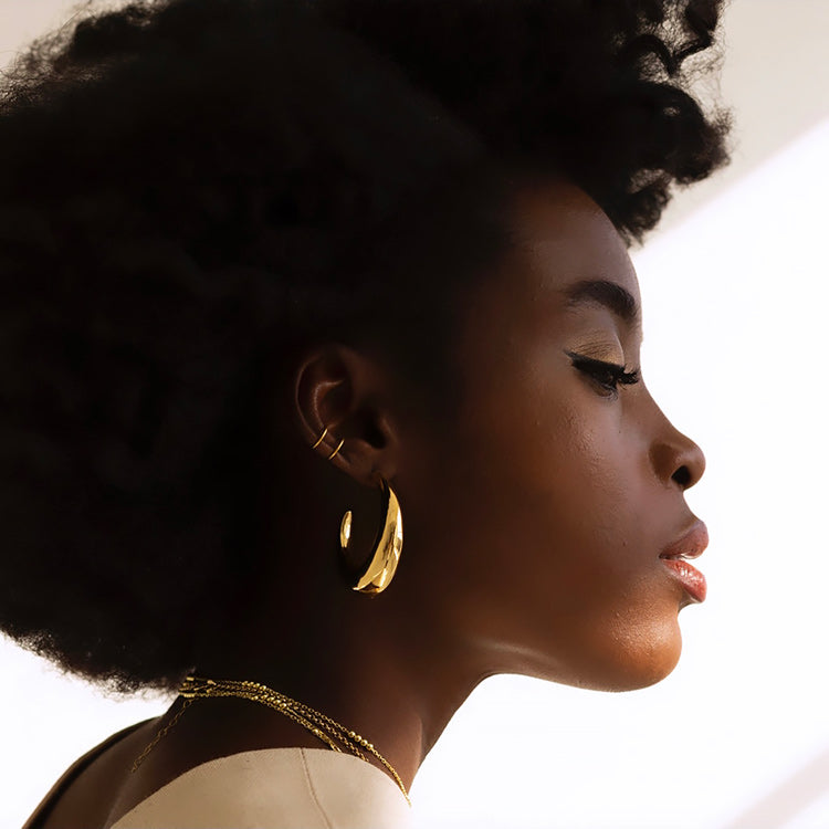 Delilah Earrings in Gilded Silver