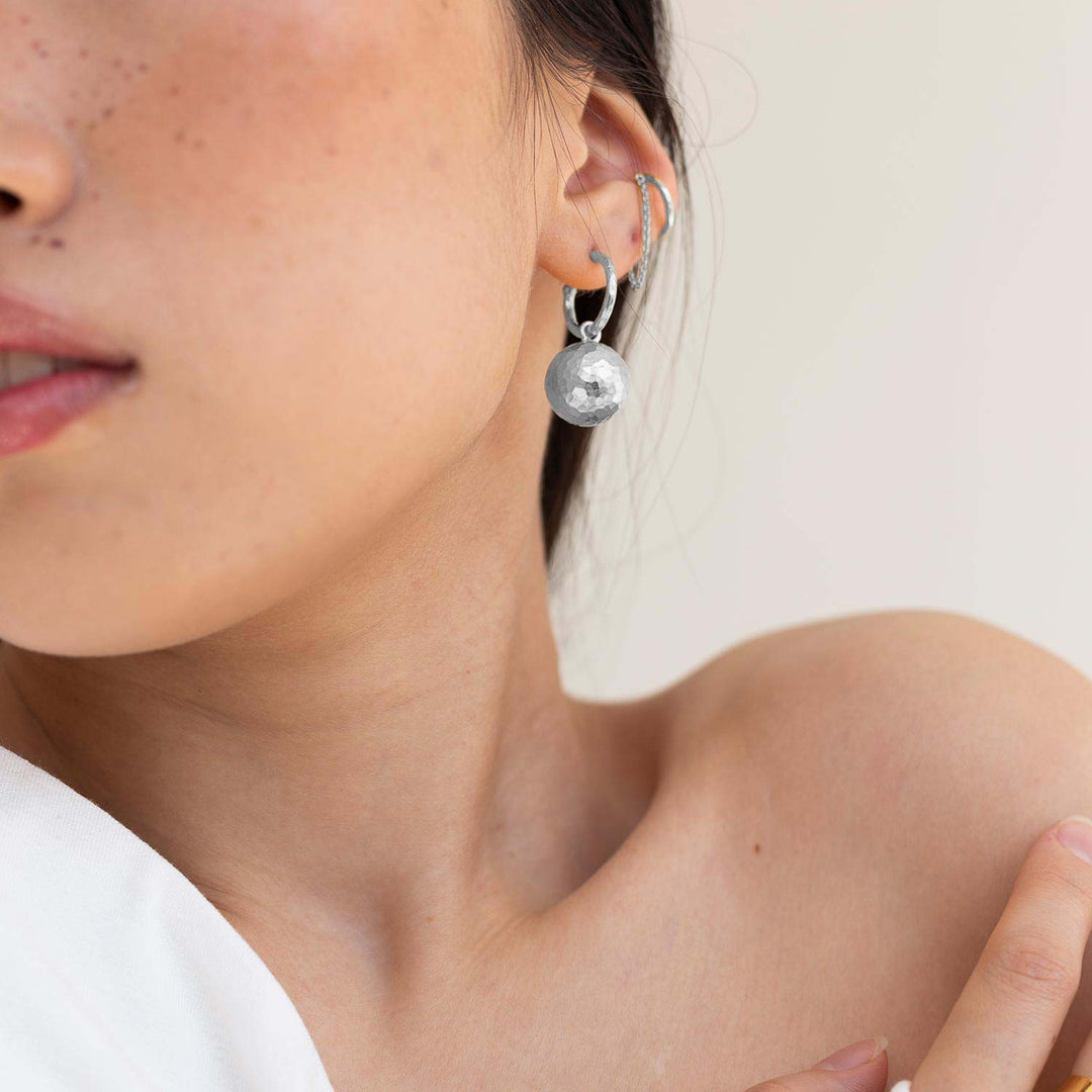 Earcuff Chain Minima Earring, Sterling Silver