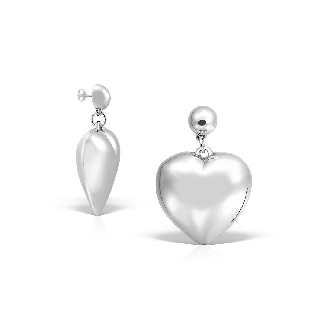 Heart-Full Earrings, Sterling Silver