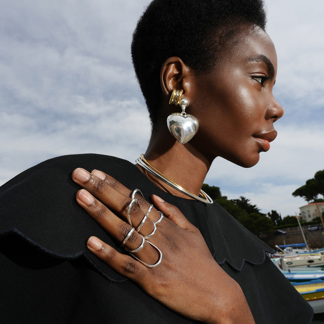 Heart-Full Earrings, Sterling Silver