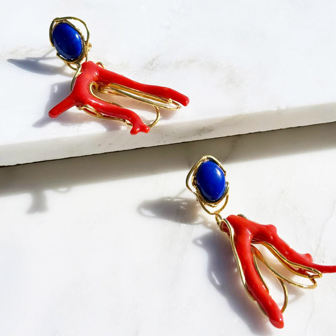 Cercei Imperial Lapis, Argint Aurit