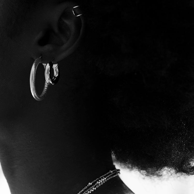 Cercei Mini Cake Hoops, Argint