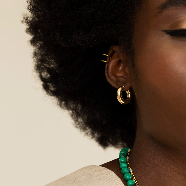 Cercei Mini Cake Hoops, Argint