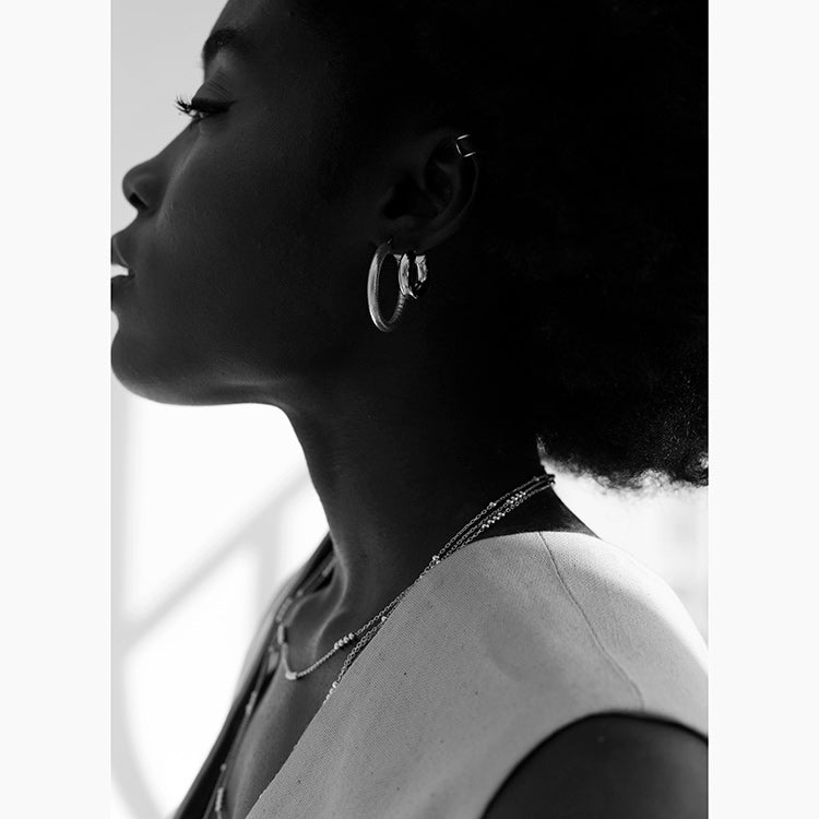 Cercei Mini Cake Hoops, Argint