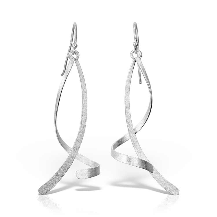 Silver Pirouette Earrings