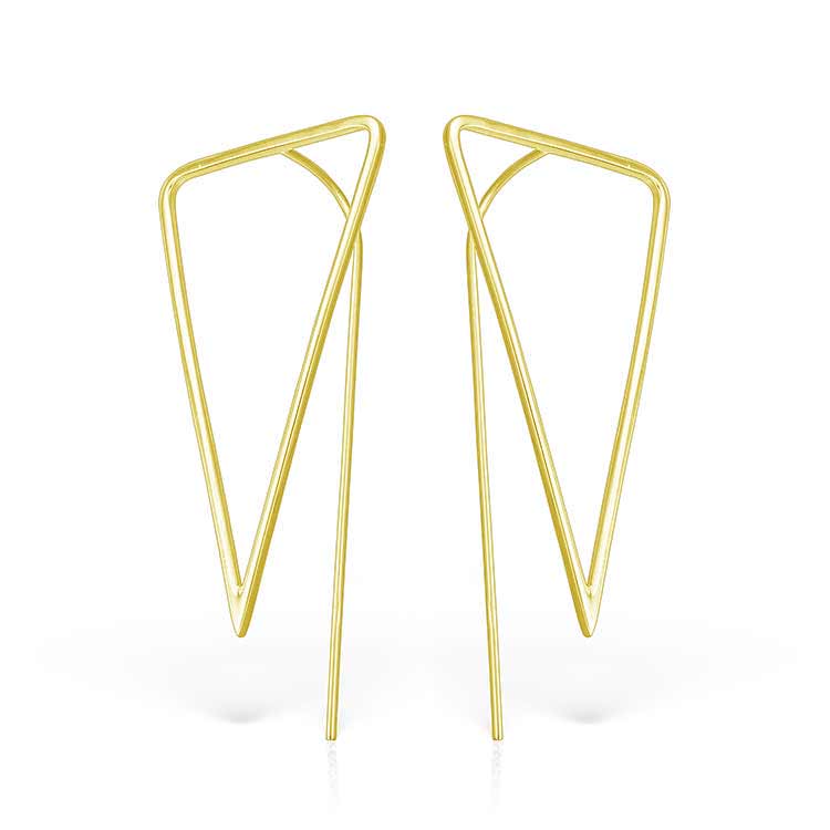 Right Now Earrings in Gold Plated Silver