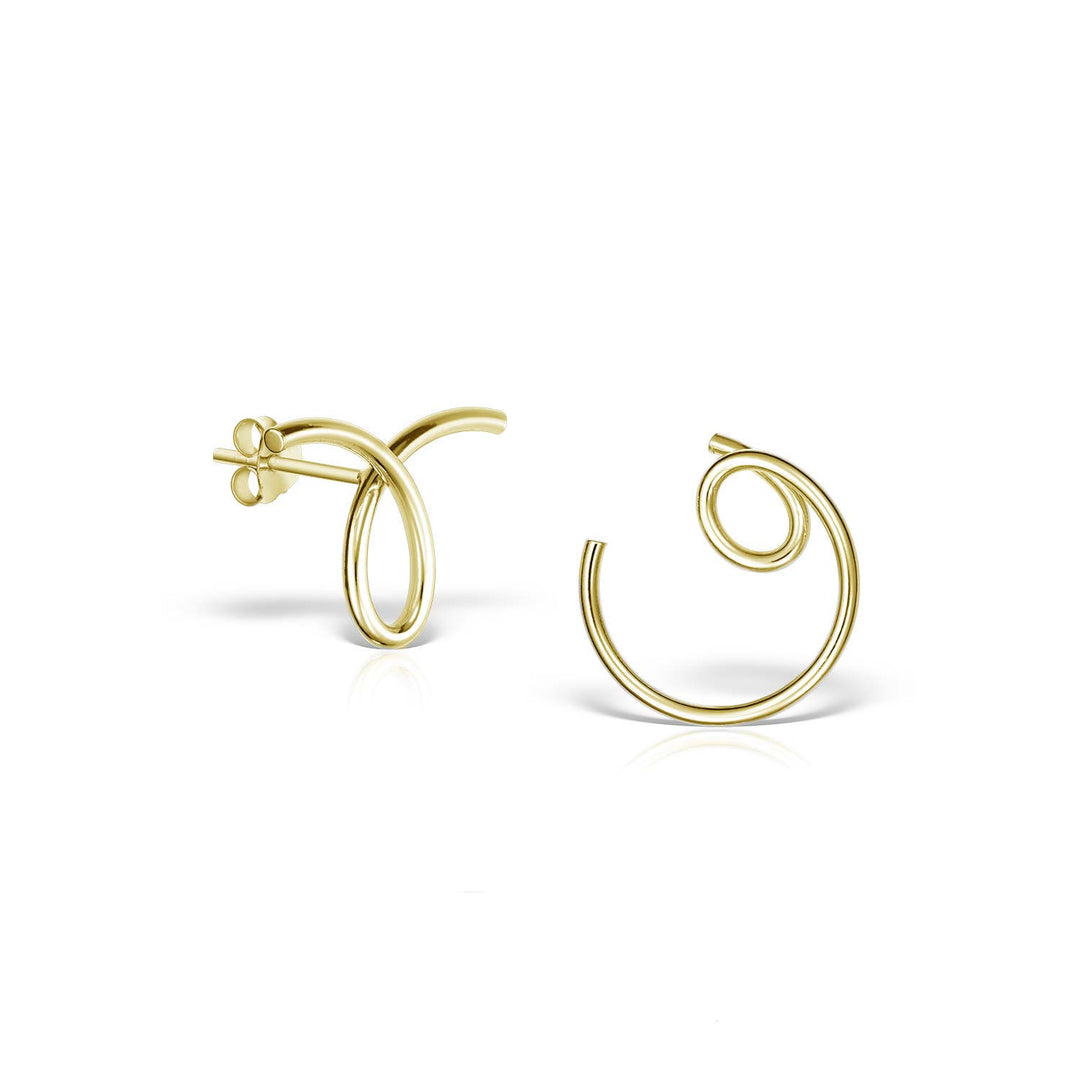 Twist & Turn Earrings, Gold-Plated Silver