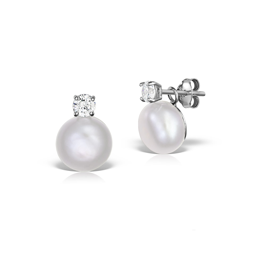 Cercei Bernadette Pearl Light, Argint