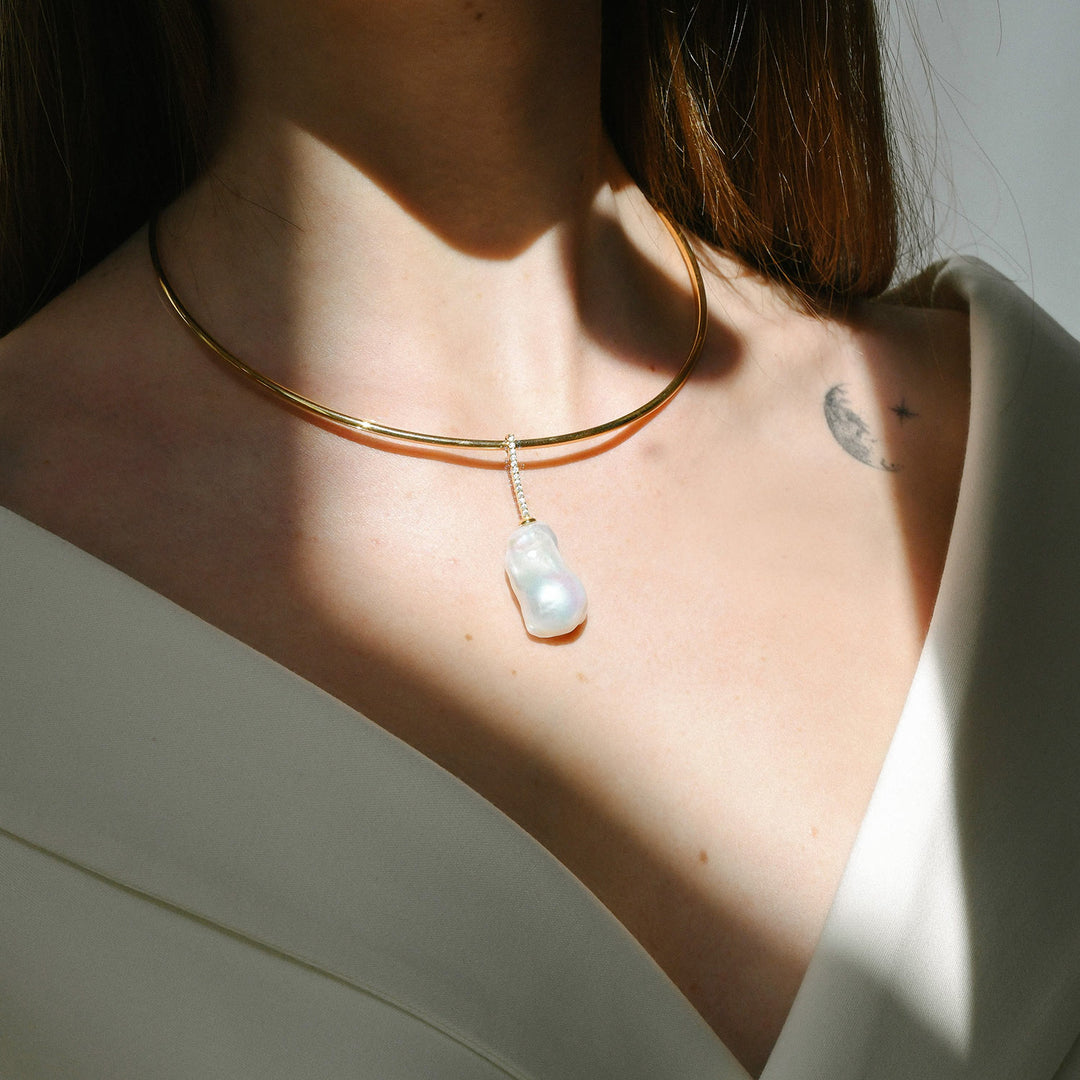 Stardom Disorder Choker, Silver Gold Plated