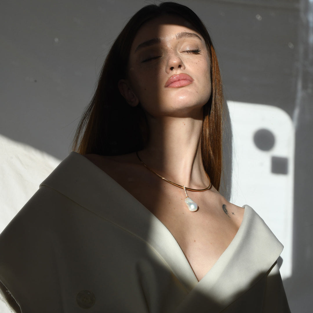 Stardom Disorder Choker, Silver Gold Plated