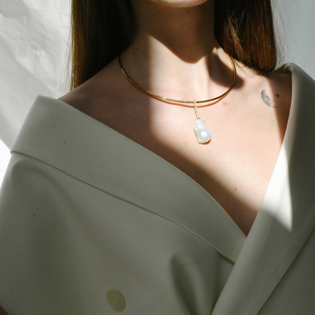 Stardom Disorder Choker, Silver Gold Plated