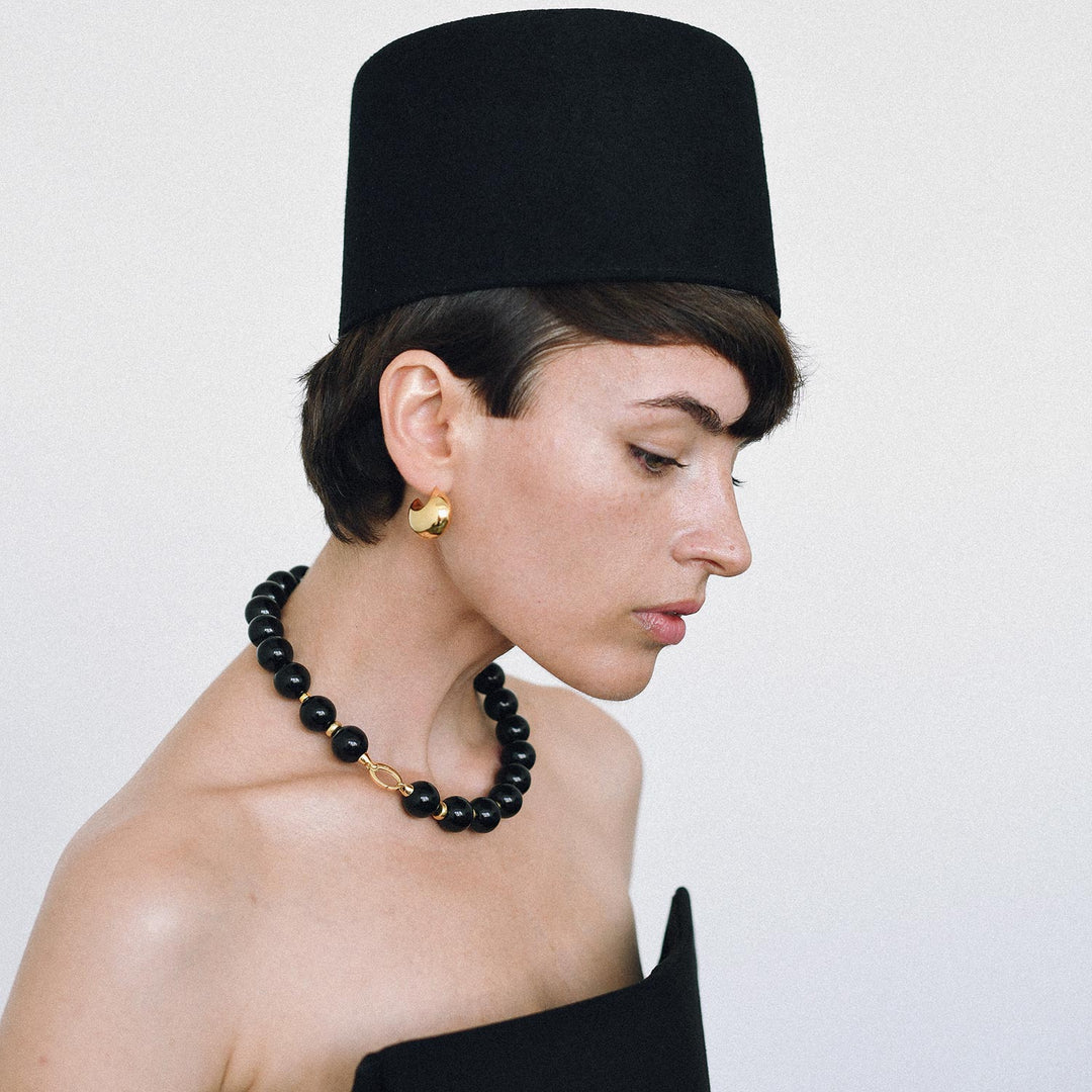 Abyddos Necklace, Gold-Plated Silver