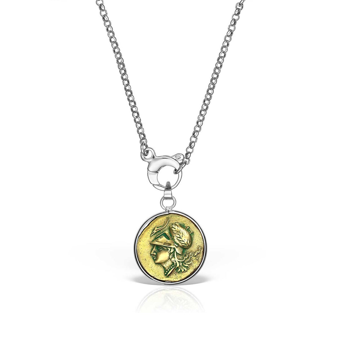 Iliad Alto Necklace, Bronze and Sterling Silver