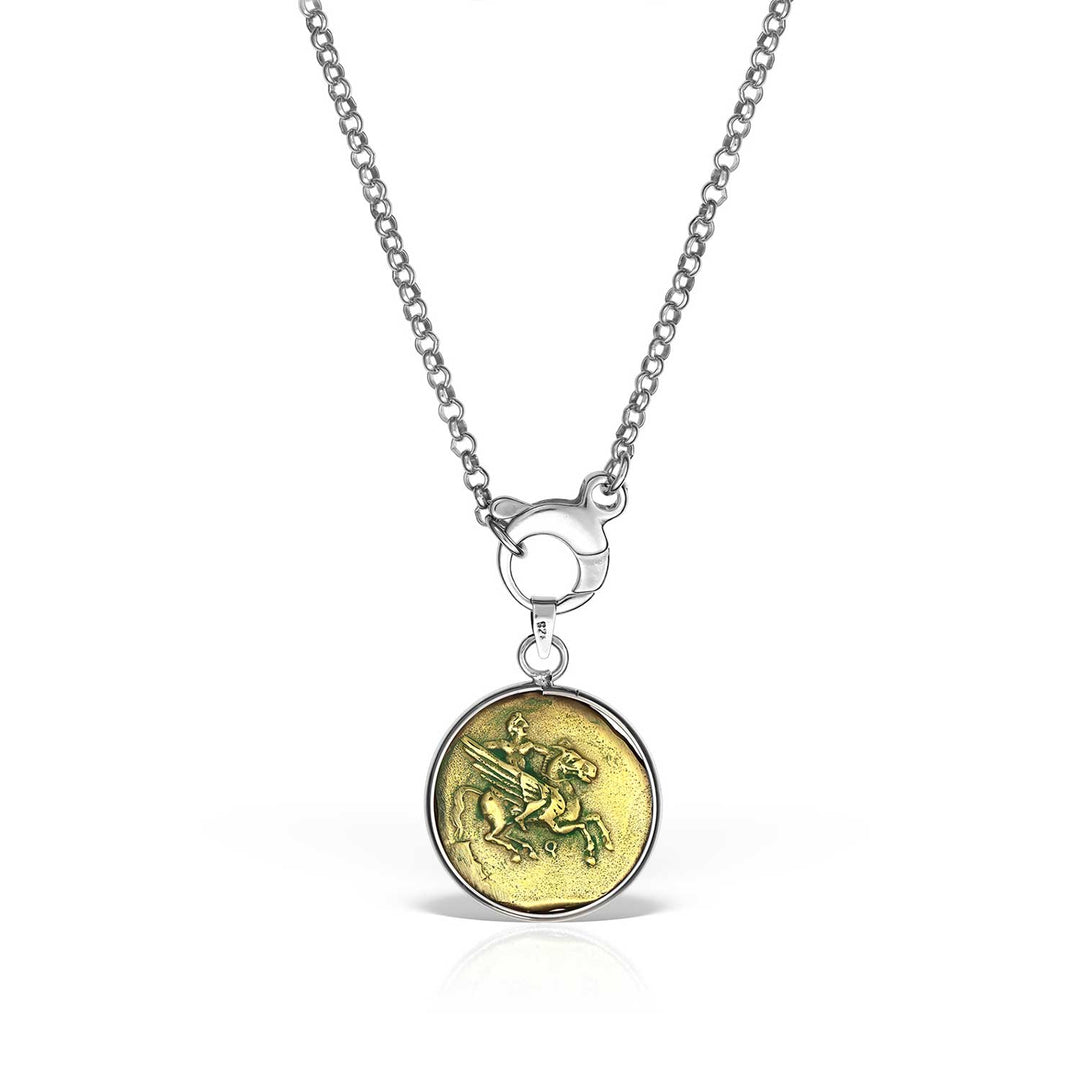 Iliad Alto Necklace, Bronze and Sterling Silver