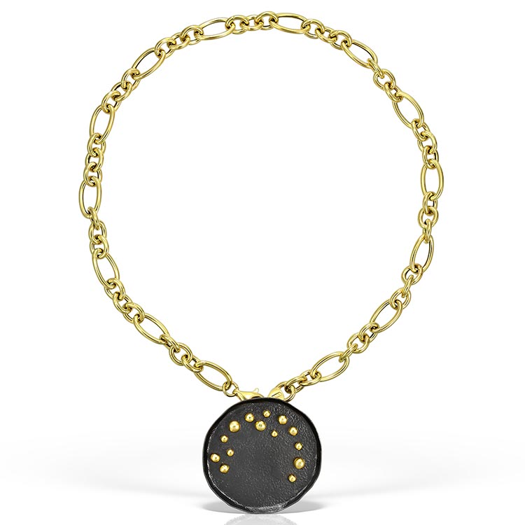 Millene Dark Necklace in Gold-plated Silver