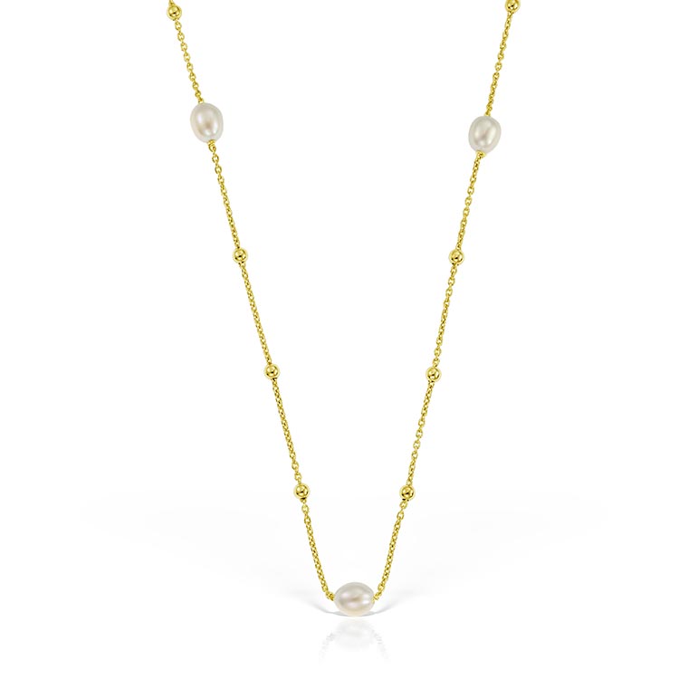 Colier The Pearl Connection, Argint Aurit