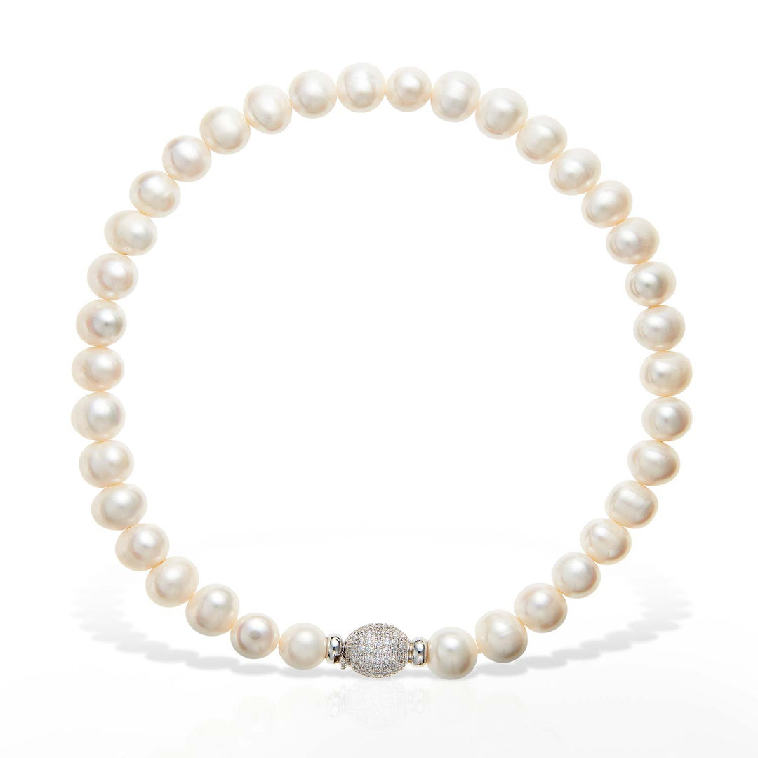 Emporium Pearl Necklace, Sterling Silver