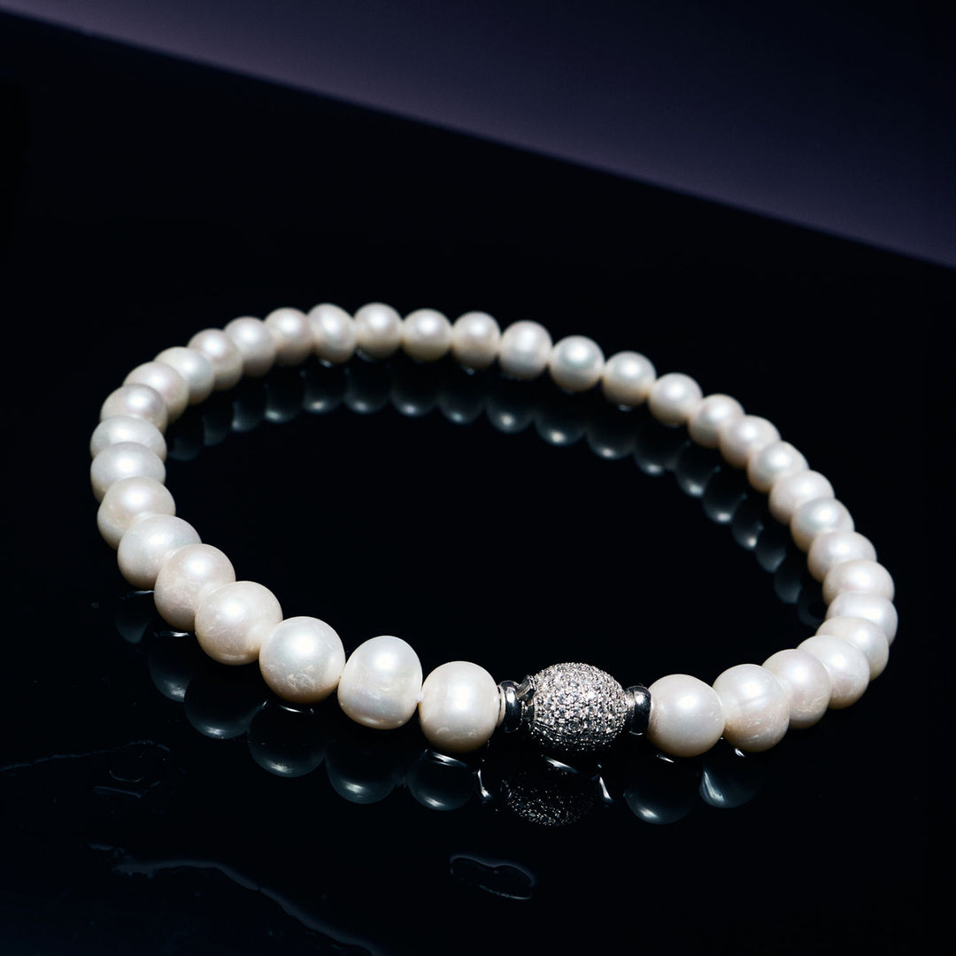Emporium Pearl Necklace, Sterling Silver