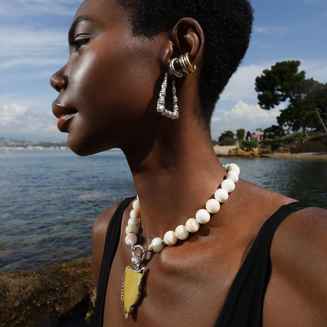 Botanica Hoops Earrings, Sterling Silver