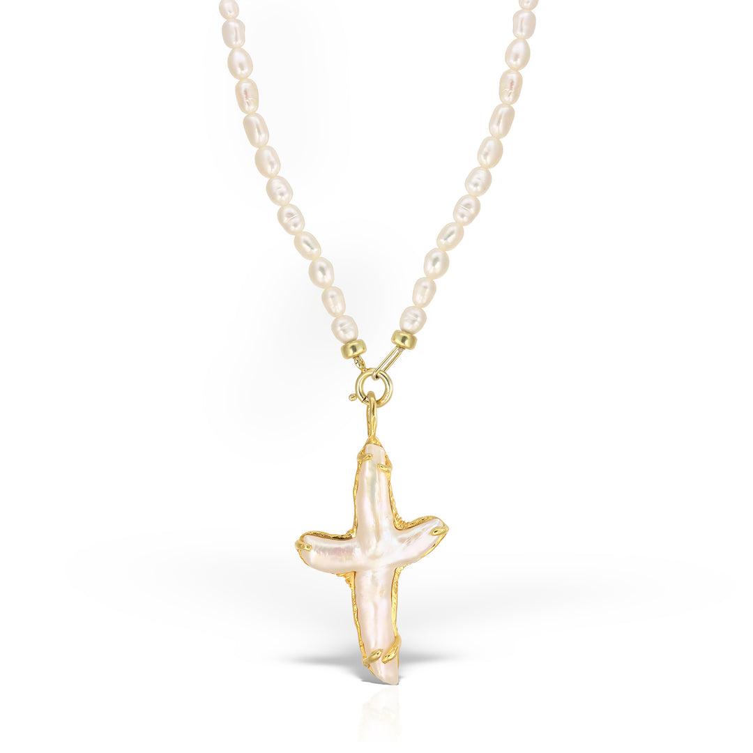 Therese Necklace, Gold-Plated Silver