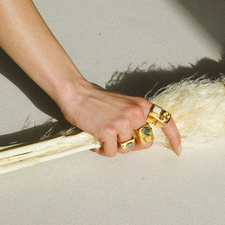 Renfeld Ring, Citrine and Gilt Silver