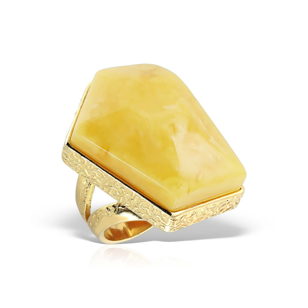 Amber Amnesia #28 Ring, Gold-Plated Silver
