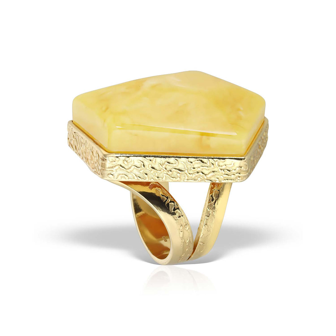 Amber Amnesia #28 Ring, Gold-Plated Silver