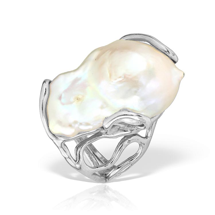 Inel Disorder Pearl M, Argint