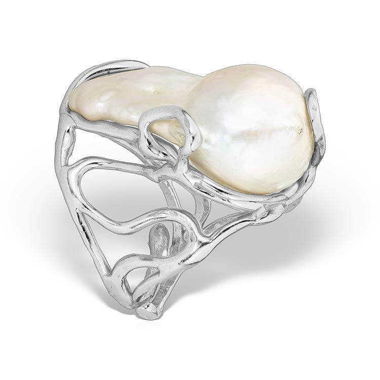 Inel Disorder Pearl M, Argint