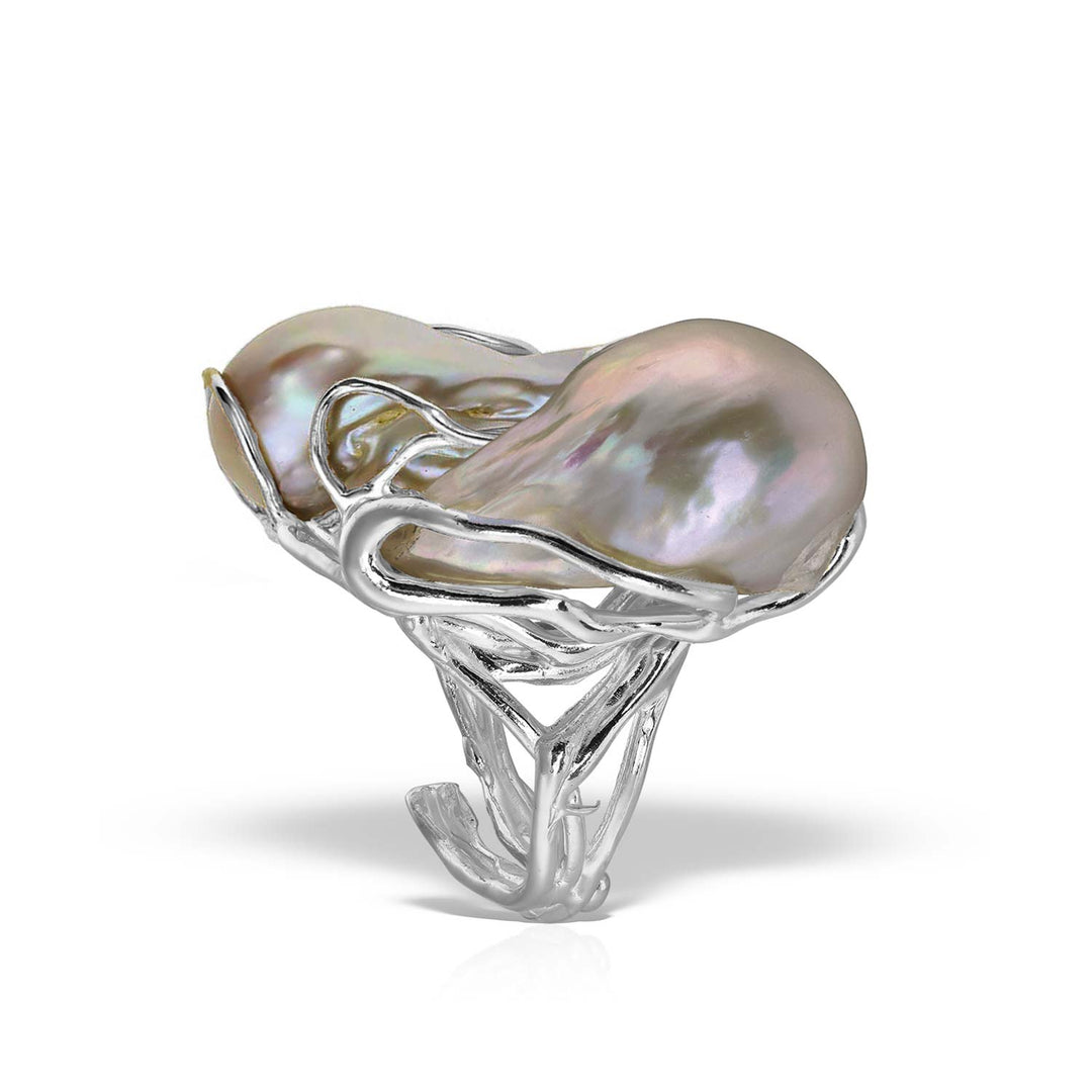 Disorder Dual Grey XL Ring, Sterling Silver