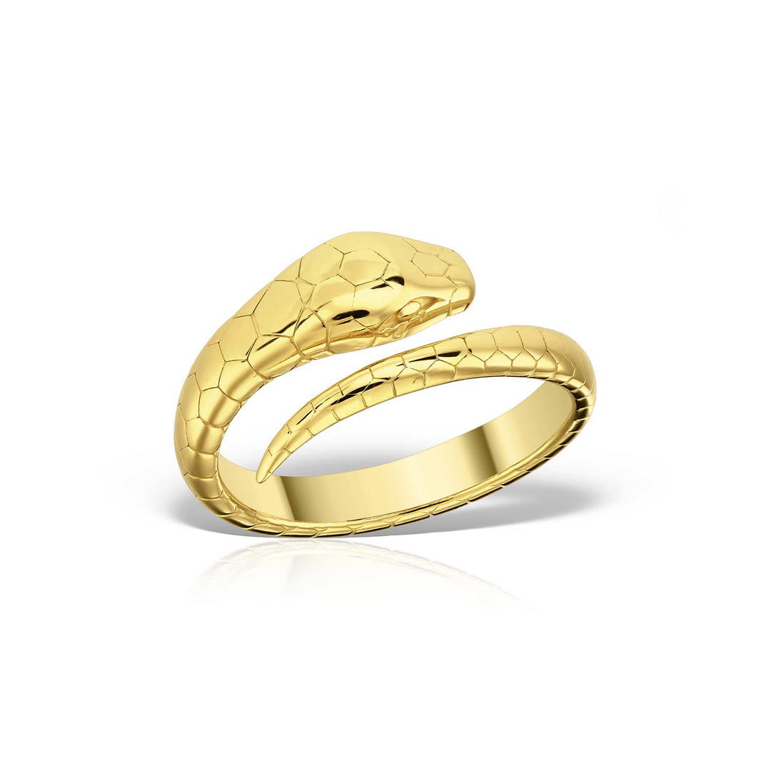 Hiss Ring, Gold-Plated Silver