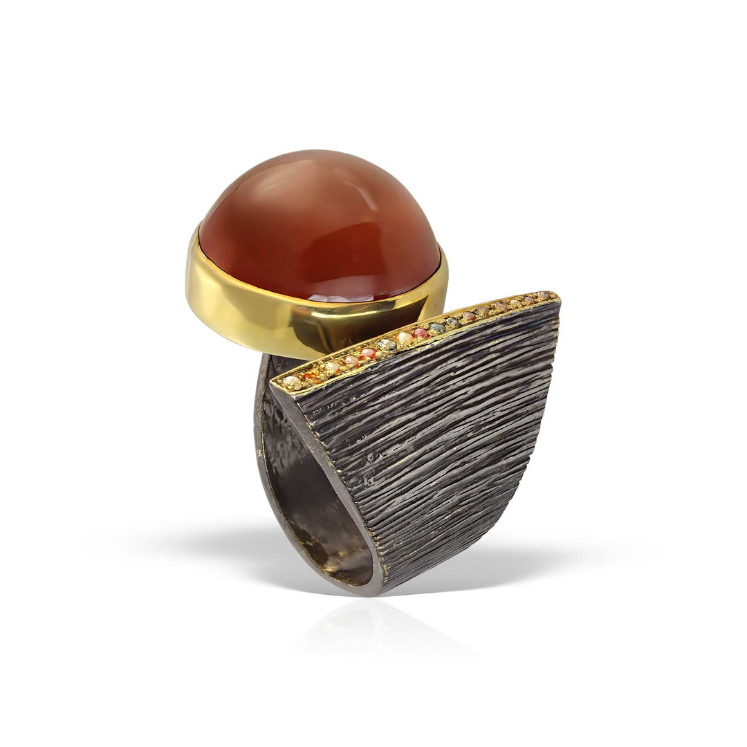 La Marquise Ring, Moonstone and Sterling Silver