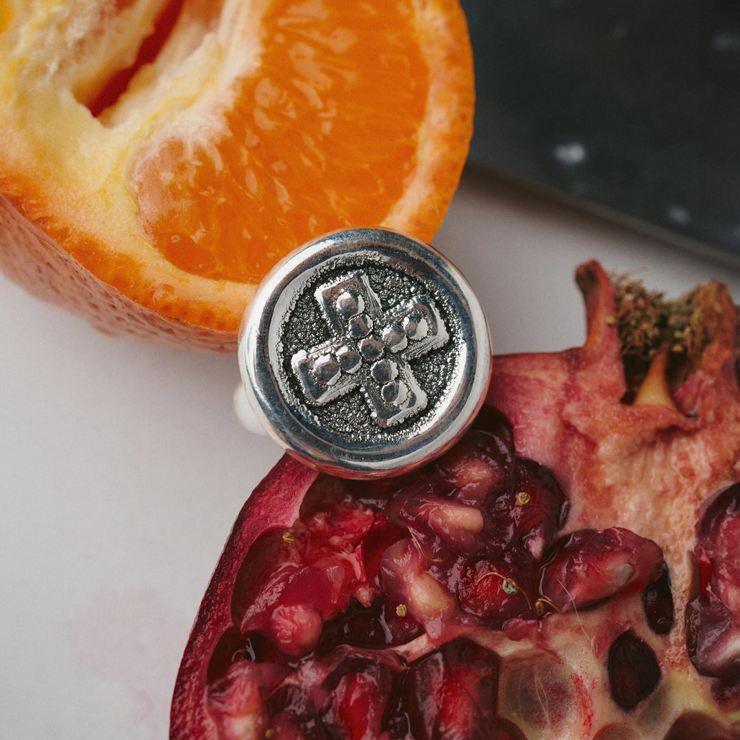 Monastery Seal Ring, Sterling Silver