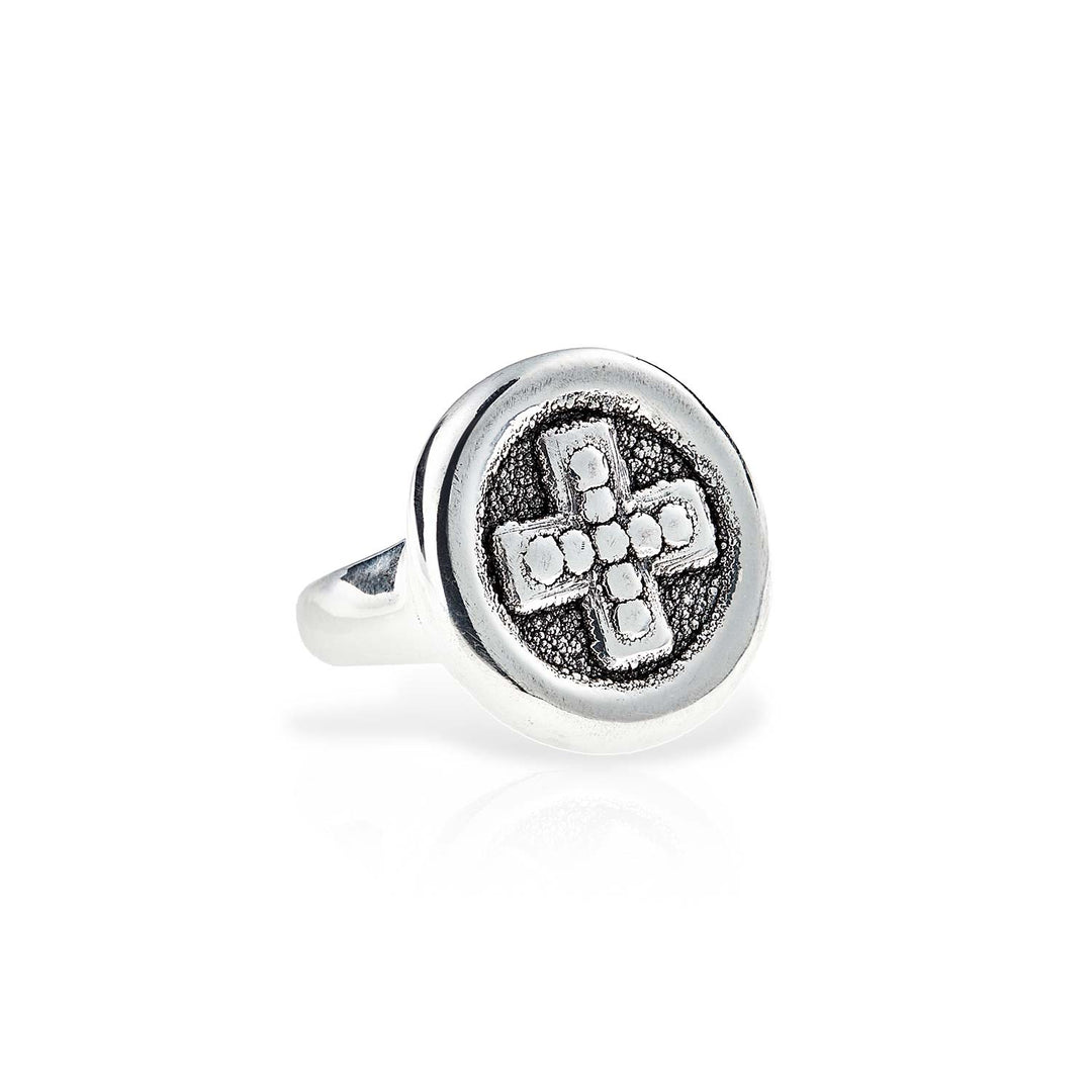Monastery Seal Ring, Sterling Silver