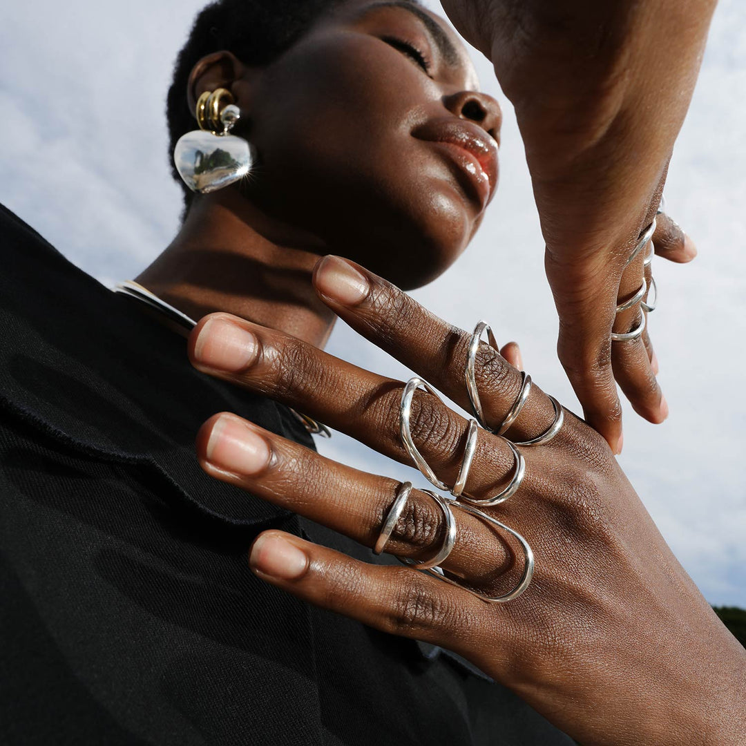 Heart-Full Earrings, Sterling Silver