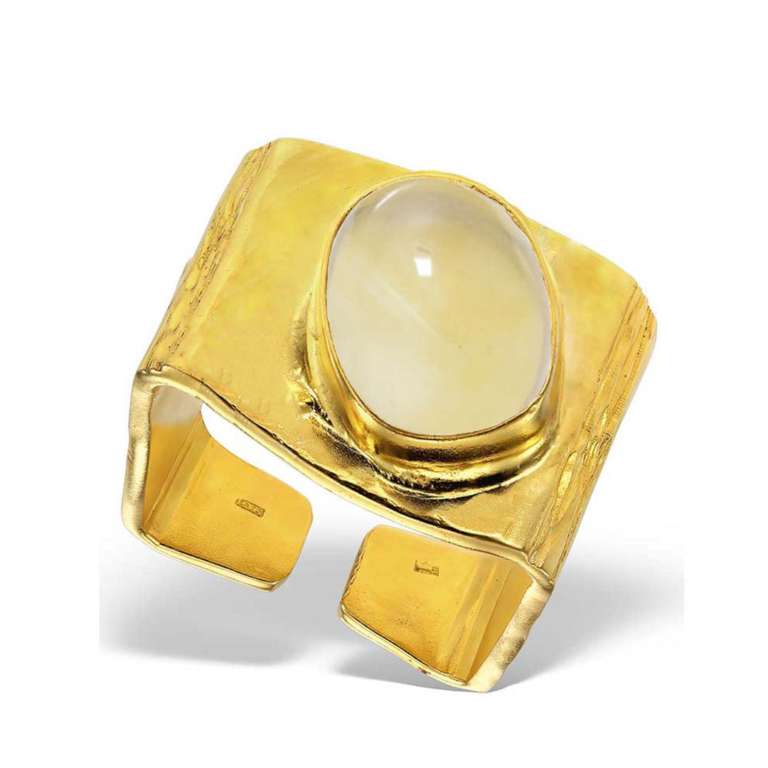 Renfeld Ring, Citrine and Gilt Silver