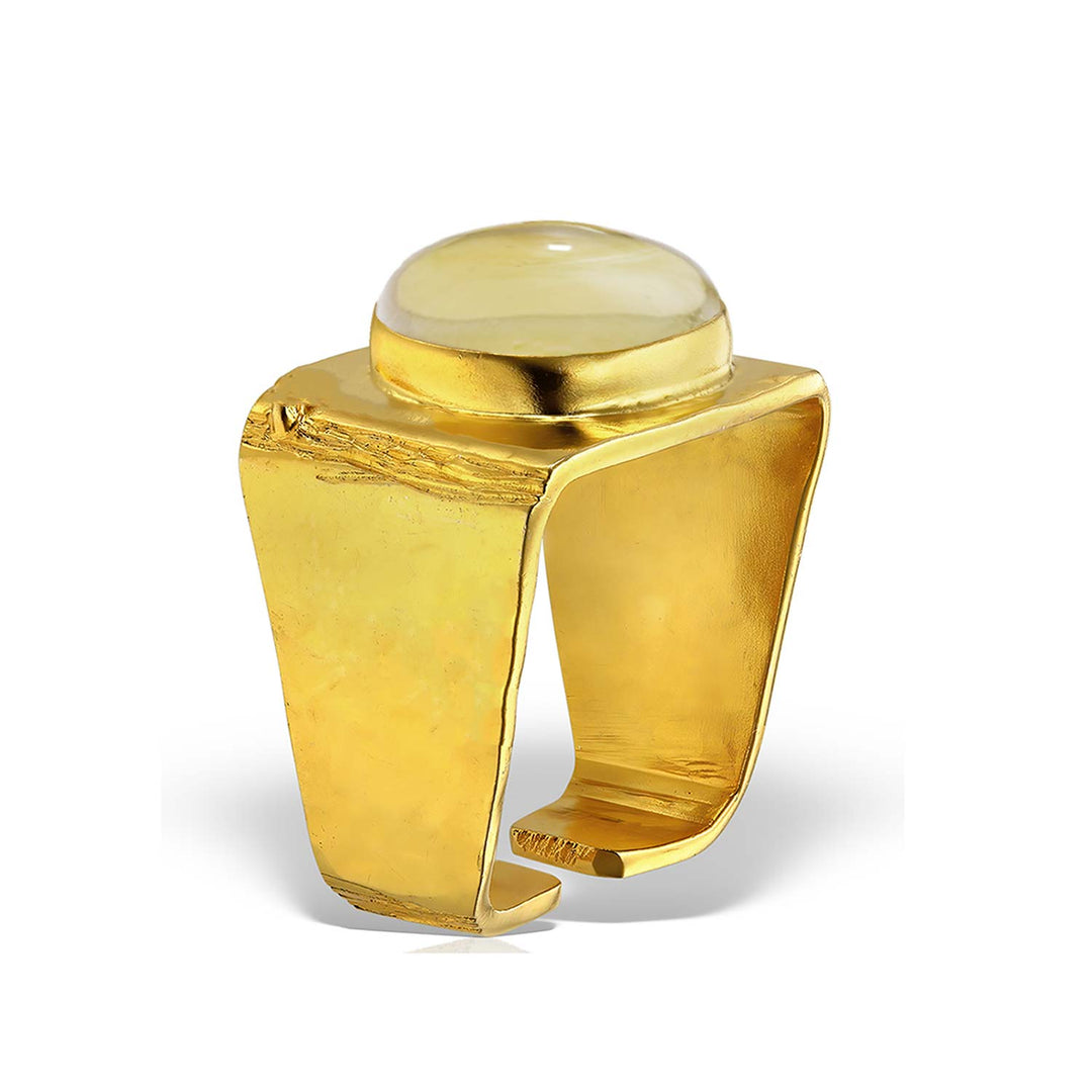 Renfeld Ring, Citrine and Gilt Silver