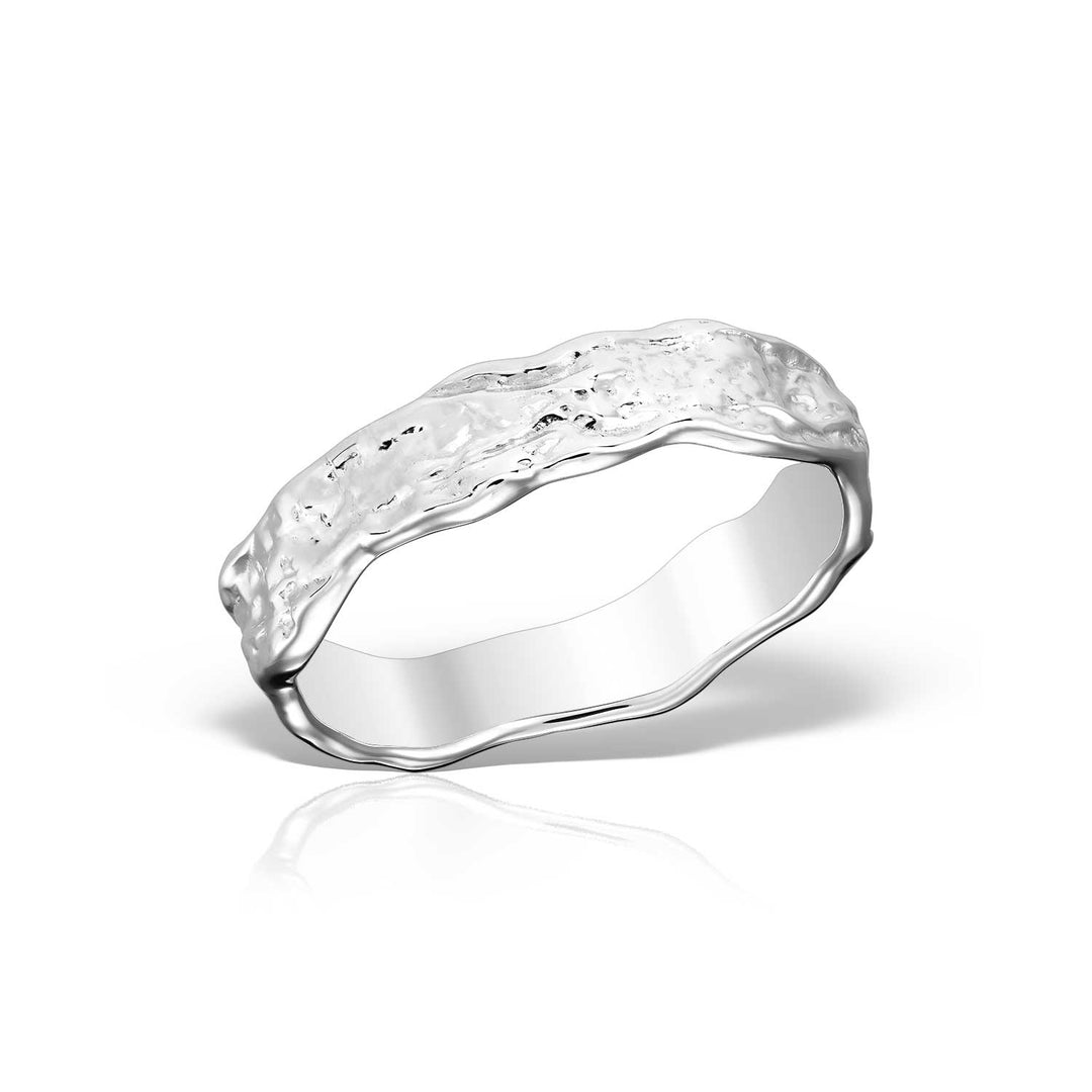 Inel Rough Band, Argint