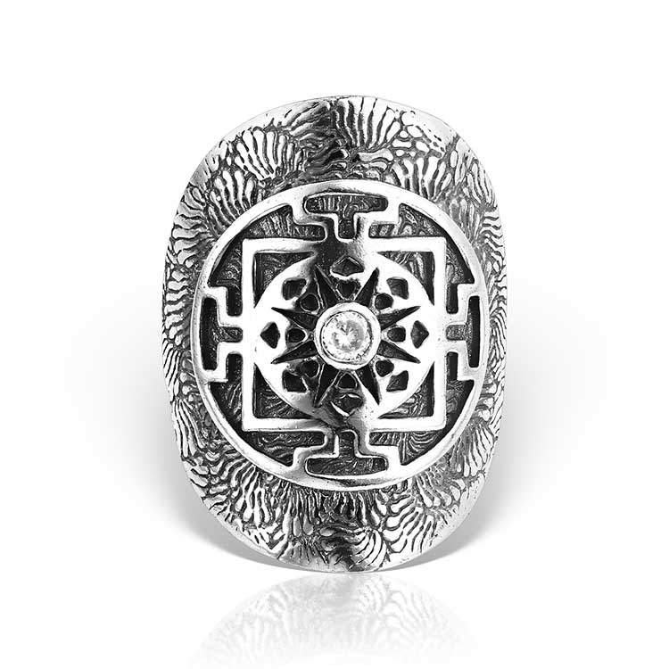 Silver Solar Drama Ring