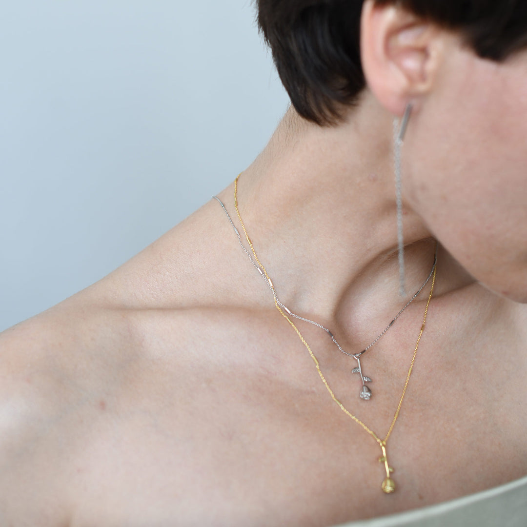 Rose Absente Necklace, Sterling Silver