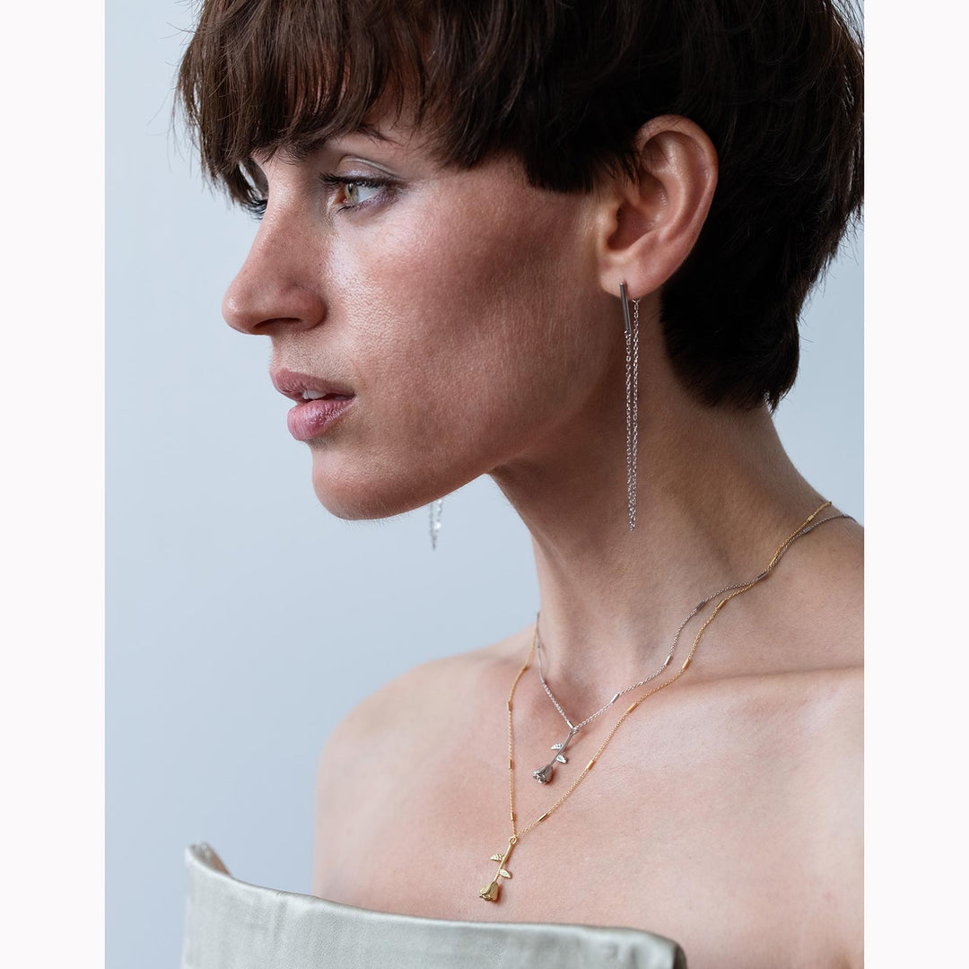 Rose Absente Necklace, Sterling Silver