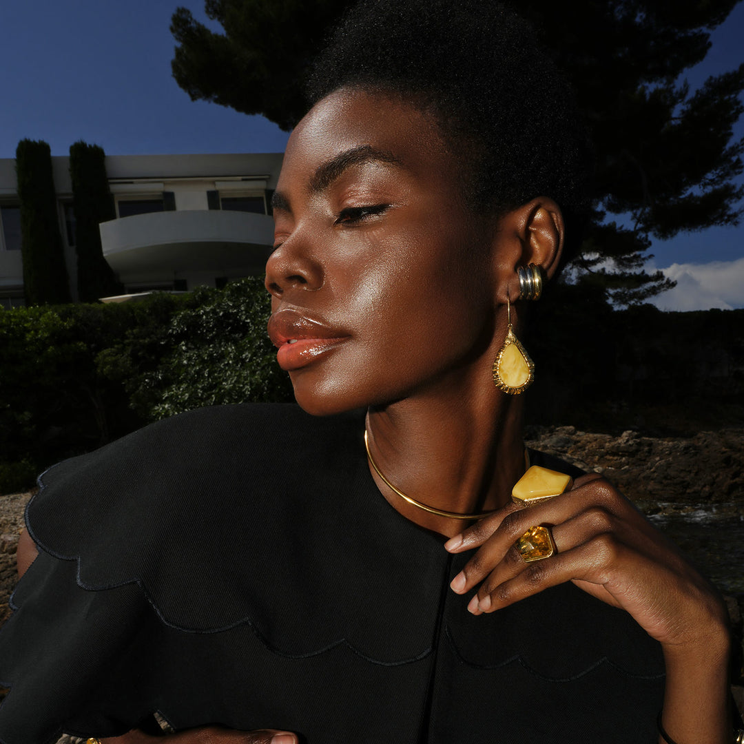 Amber Amnesia #28 Ring, Gold-Plated Silver