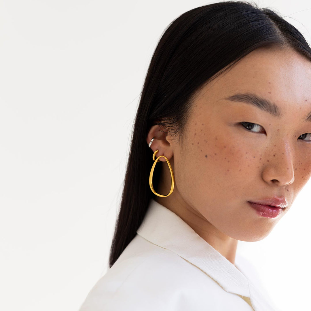 Miramar Earrings in Gold-plated Silver