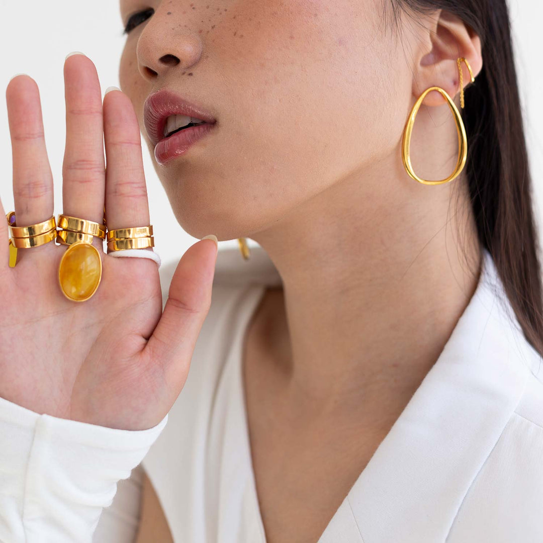 Miramar Earrings in Gold-plated Silver