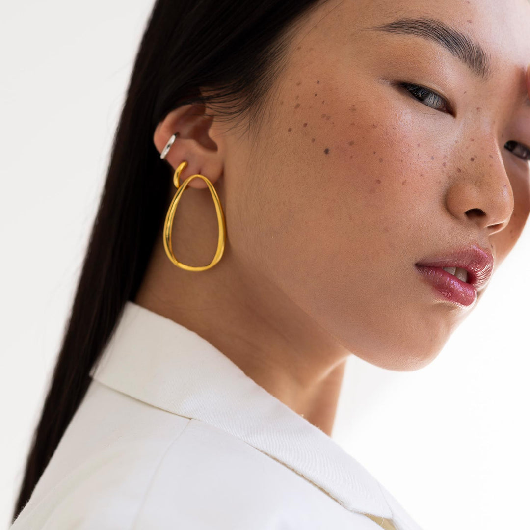 Miramar Earrings in Gold-plated Silver